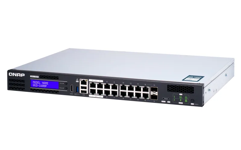 QNAP QGD-1600P Managed Gigabit Ethernet (10/100/1000) Power over Ethernet (PoE) 1U Schwarz, Grau – Bild 6