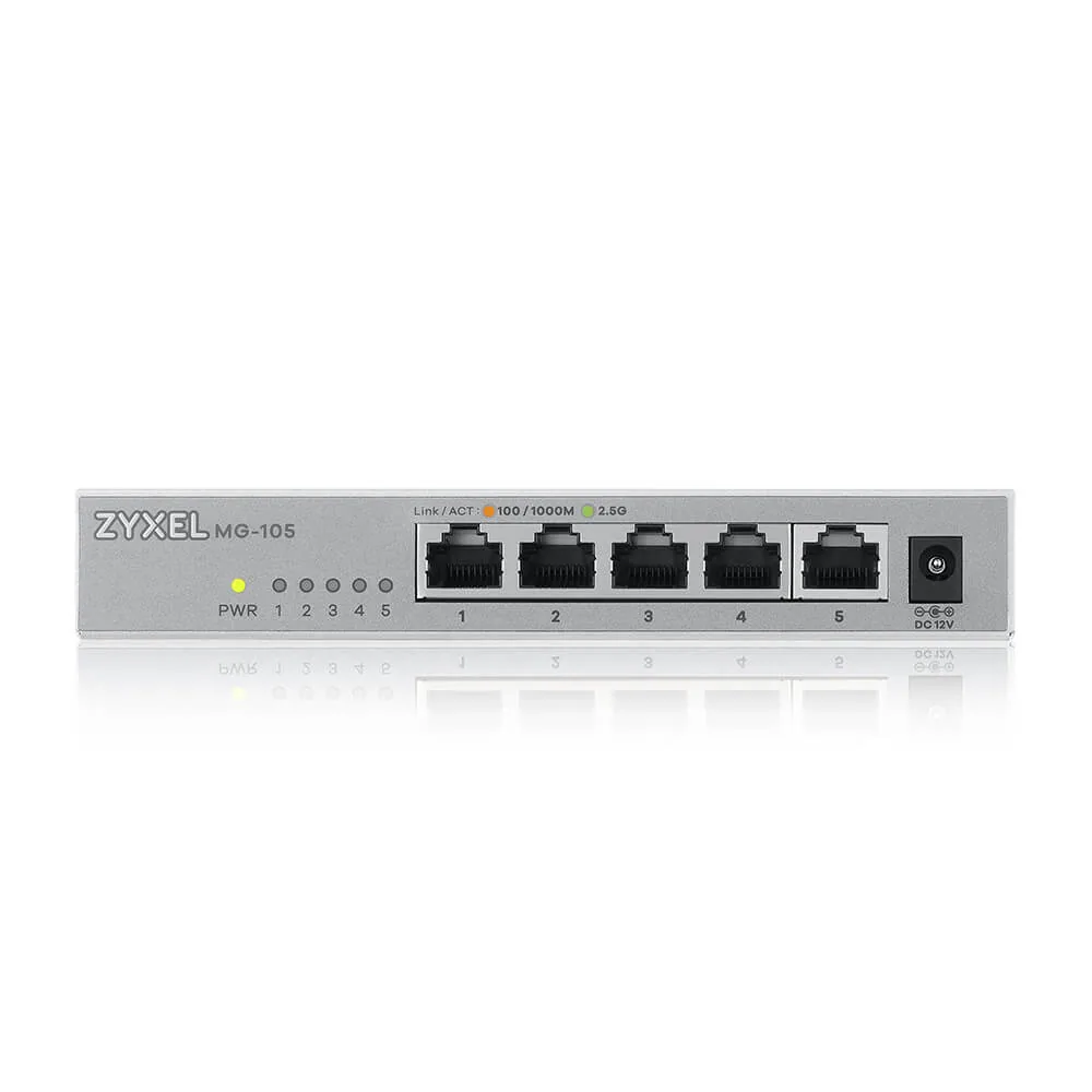 Zyxel XMG-105 Unmanaged 2.5G Ethernet (100/1000/2500) Grau – Bild 1