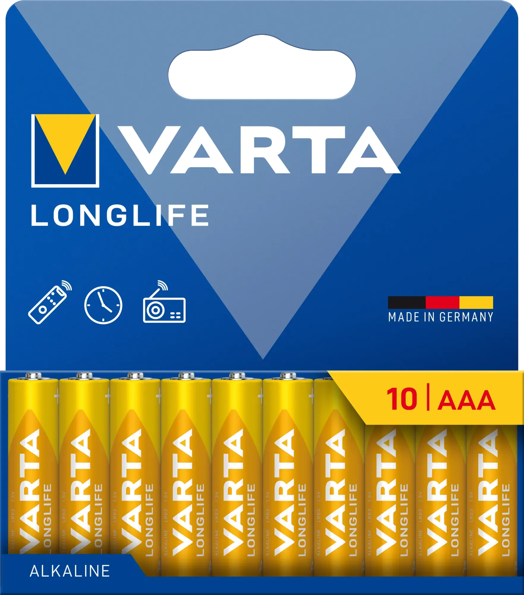 Varta Batterie LONGLIFE AAA NEU 10 Stück