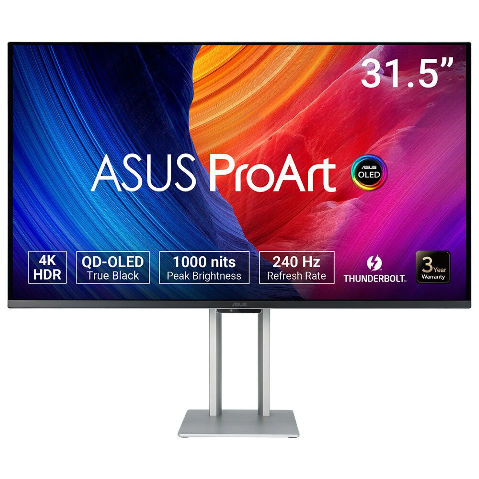 ASUS ProArt OLED PA32UCDM Computerbildschirm 80 cm (31.5") 3840 x 2160 Pixel 4K Ultra HD QD-OLED Silber – Bild 1