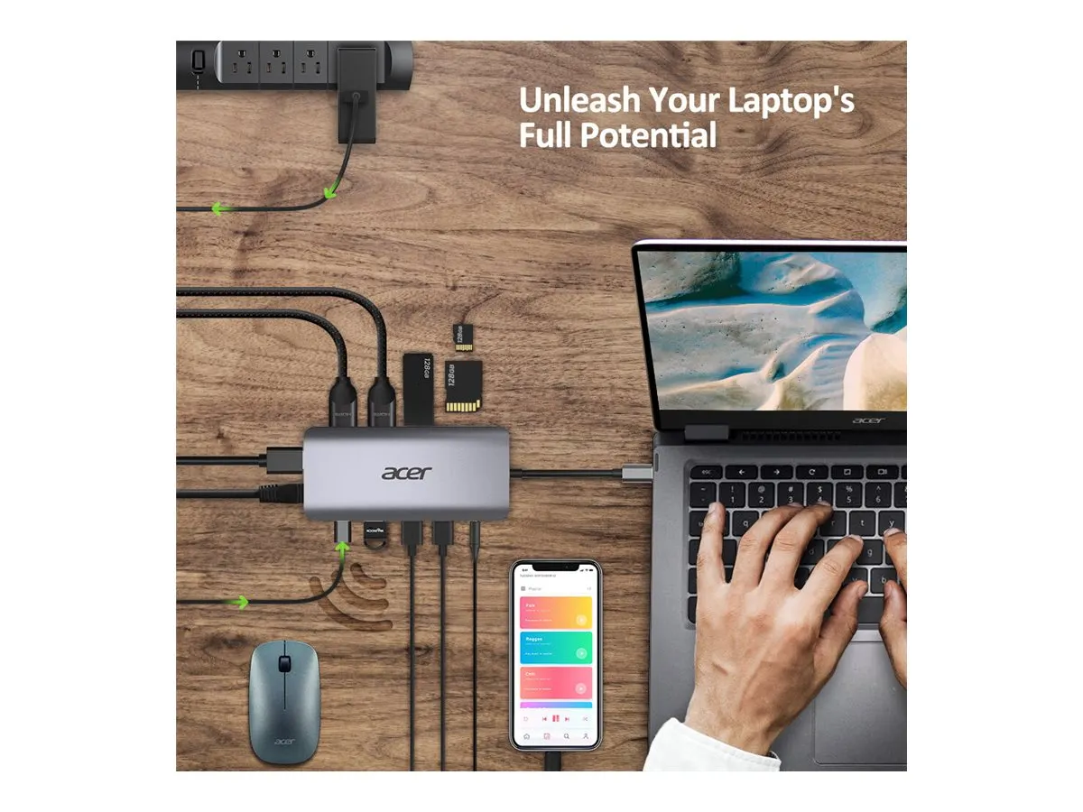 Acer 12in1 Type C dongle 2xUSB3.2/2xUSB2.0/1xSD/TF/1xDP