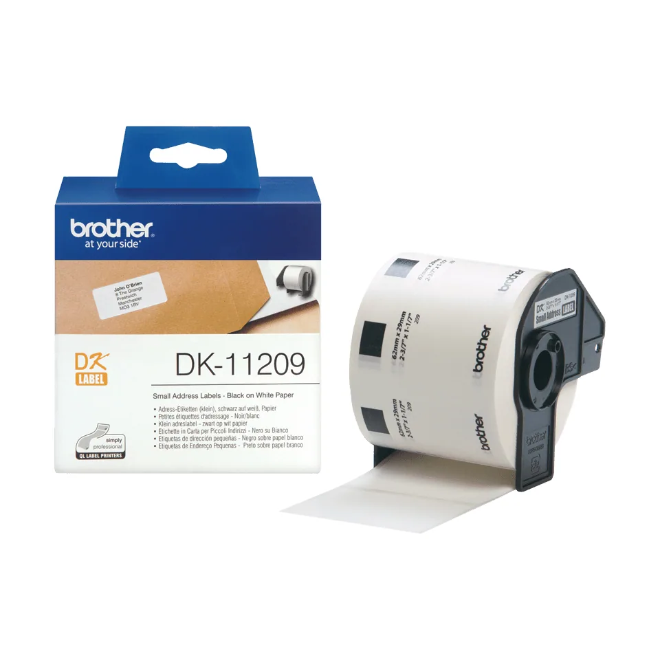 Brother DK-11209 Etiketten erstellendes Band Schwarz auf weiss – Bild 2