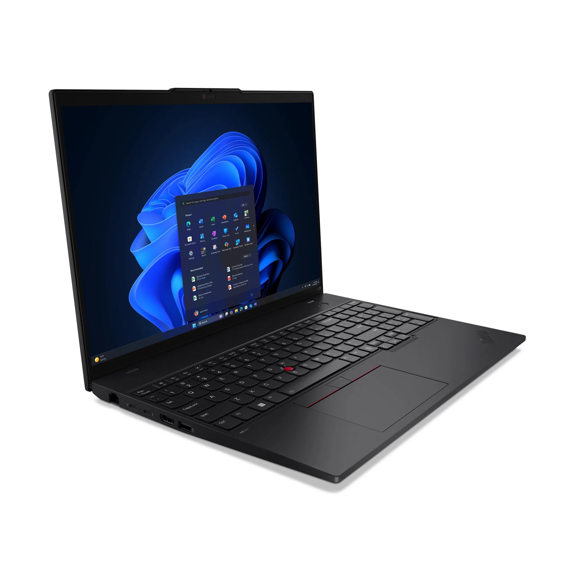 Lenovo ThinkPad L16 Gen 2 (AMD) AMD Ryzen™ 5 PRO 215 Laptop 40,6 cm (16") WUXGA 16 GB DDR5-SDRAM 512 GB SSD Wi-Fi 7 (802.11be) Windows 11 Pro Schwarz Deutsch – Bild 4
