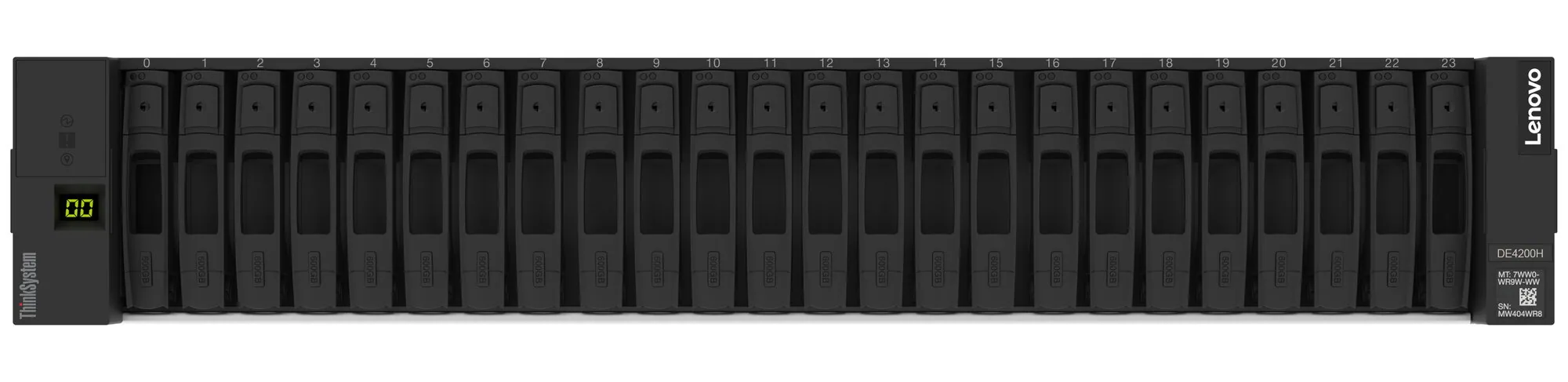 Lenovo ThinkSystem DE4200H 2U24 Disk-Array Rack (2U) Schwarz – Bild 1