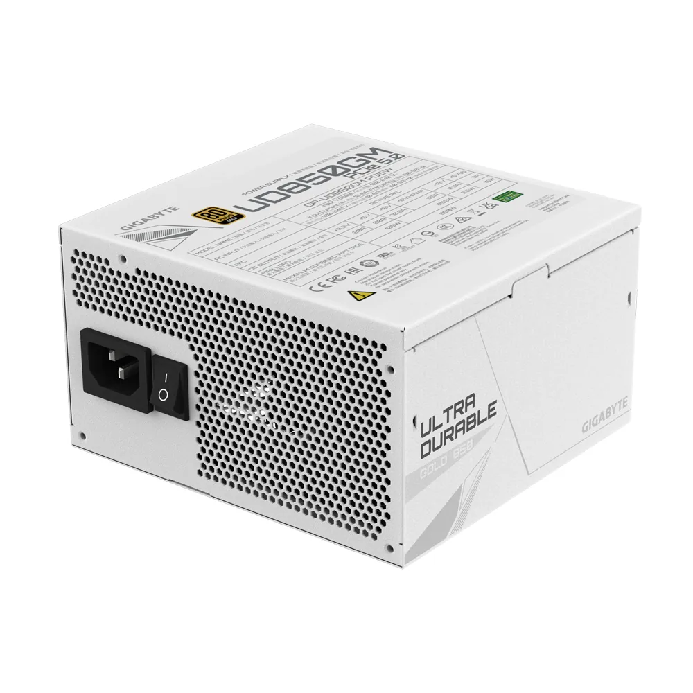 GIGABYTE UD850GM PG5W Netzteil - PCIe 5.0, 80 PLUS Gold, Vollmodulares Design, 120-mm-Lüfter, ATX 3.0 kompatibel, EU-Stecker – Bild 2