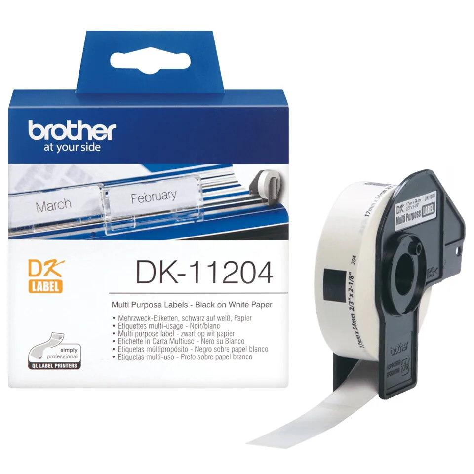 Brother DK-11204 Etiketten erstellendes Band Schwarz auf weiss – Bild 2