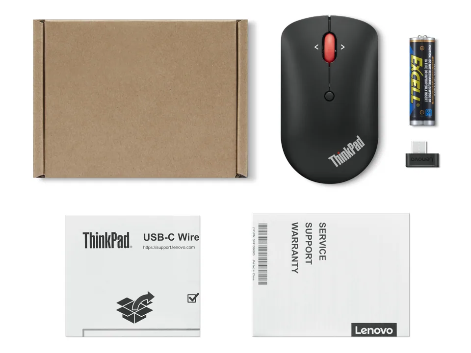 Lenovo ThinkPad USB-C Wireless Compact Maus Büro Beidhändig RF Wireless Optisch 2400 DPI – Bild 7