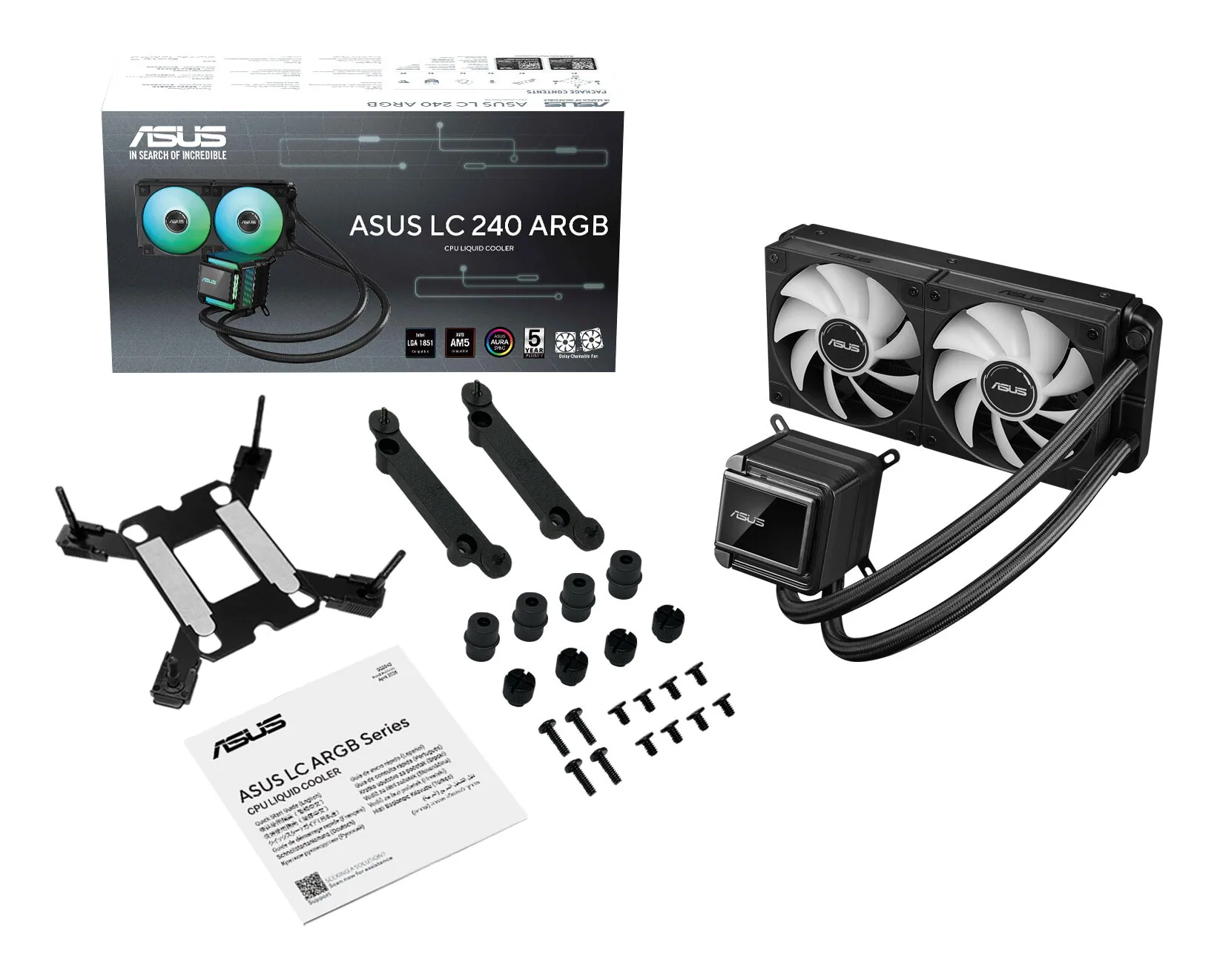ASUS LC 240 ARGB Prozessor All-in-One-Flüssigkeitskühler 12 cm Schwarz 1 Stück(e) – Bild 6