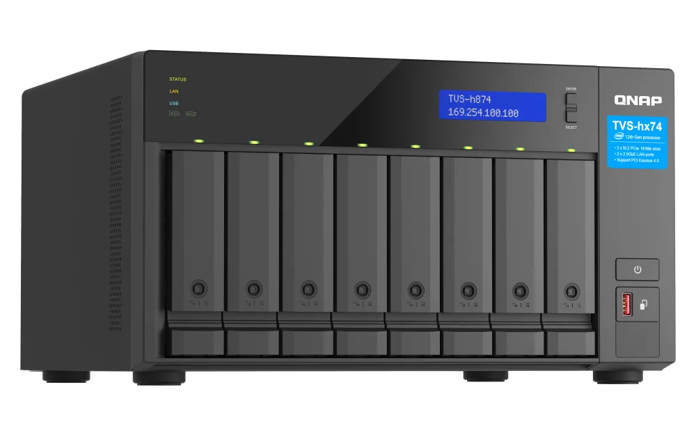 QNAP TVS-h874X NAS Tower Intel® Core™ i9 64 GB DDR4 0 TB QuTS hero Schwarz – Bild 4
