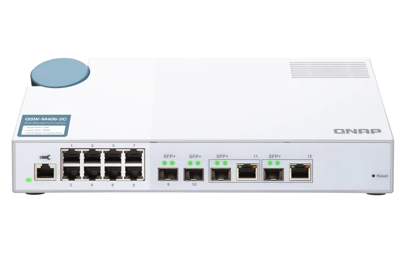 QNAP QSW-M408-2C Netzwerk-Switch Managed L2 10G Ethernet (100/1000/10000) Weiß – Bild 2