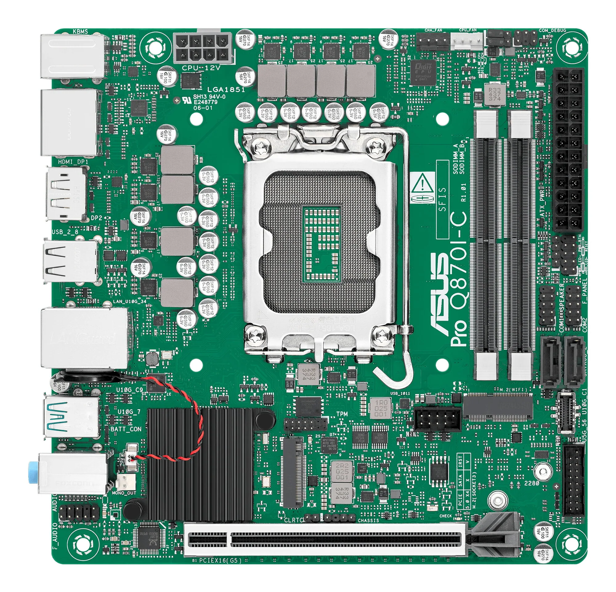 ASUS PRO Q870I-C-CSM Intel Q870 LGA 1851 (Socket V1) mini ITX – Bild 1