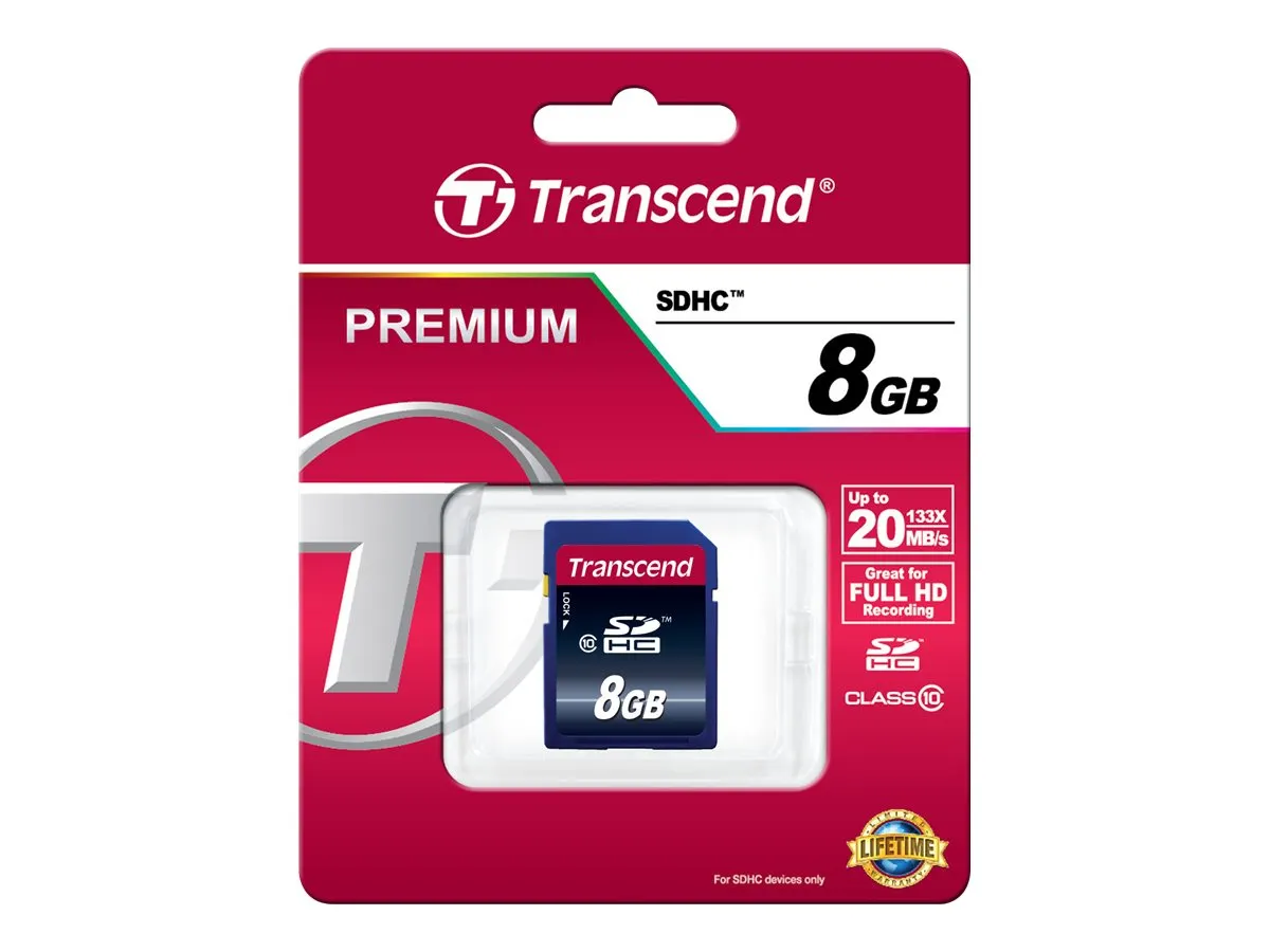 SD Card   8GB Transcend SDHC Class10