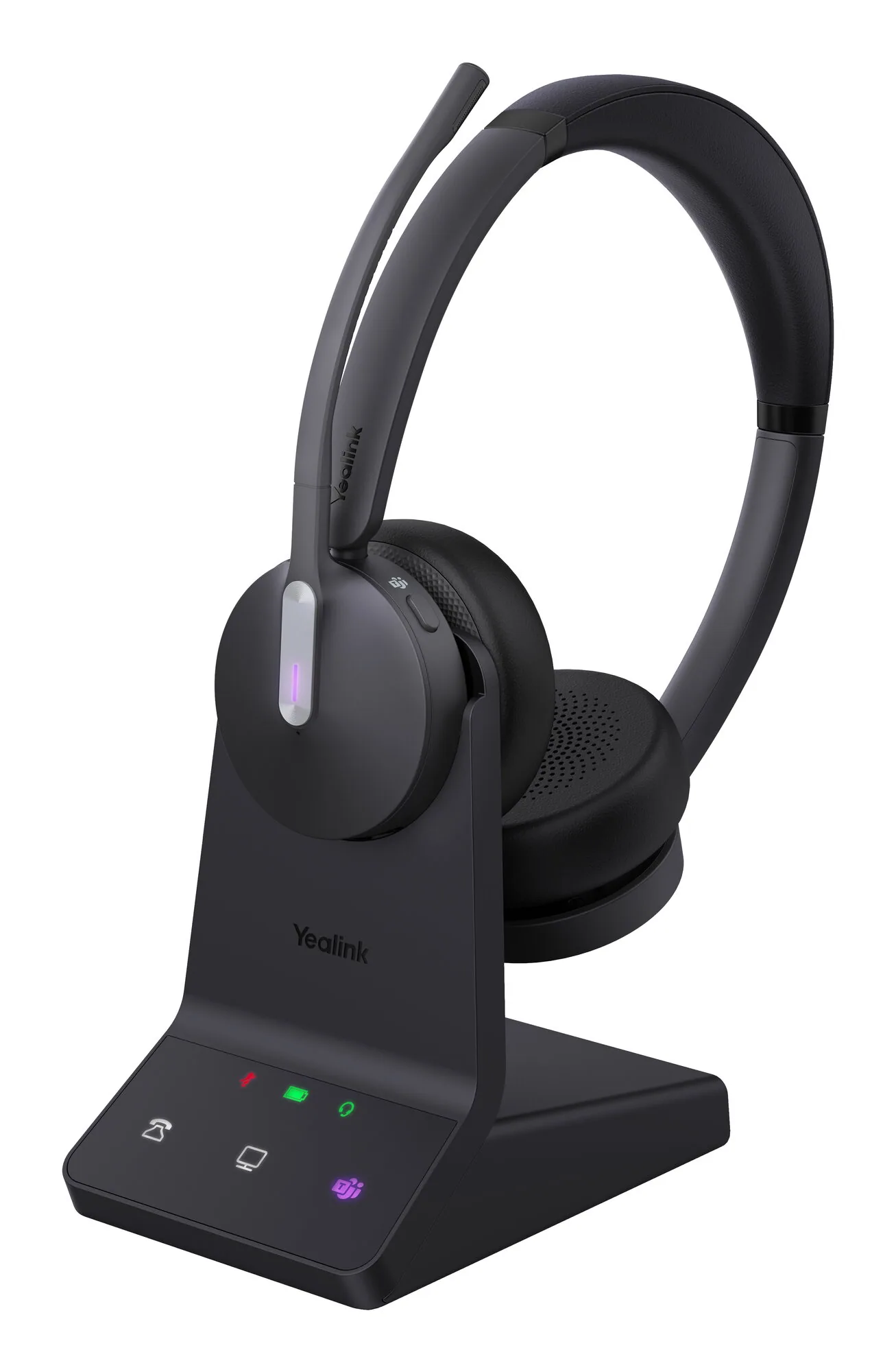 Yealink WH64 Dual Teams Headset Kopfhörer Kabellos Kopfband Büro/Callcenter USB Typ-C Bluetooth Schwarz – Bild 1