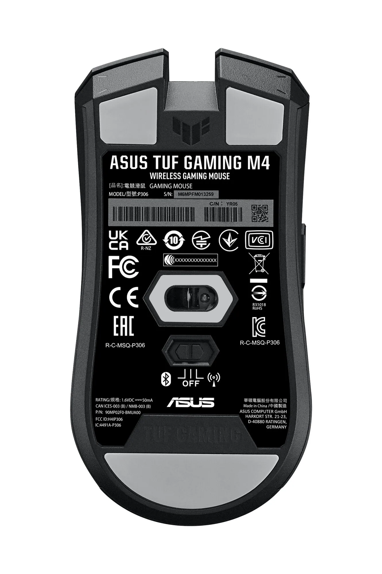 ASUS TUF Gaming M4 Wireless Maus Rechts RF Wireless + Bluetooth Optisch 12000 DPI – Bild 2