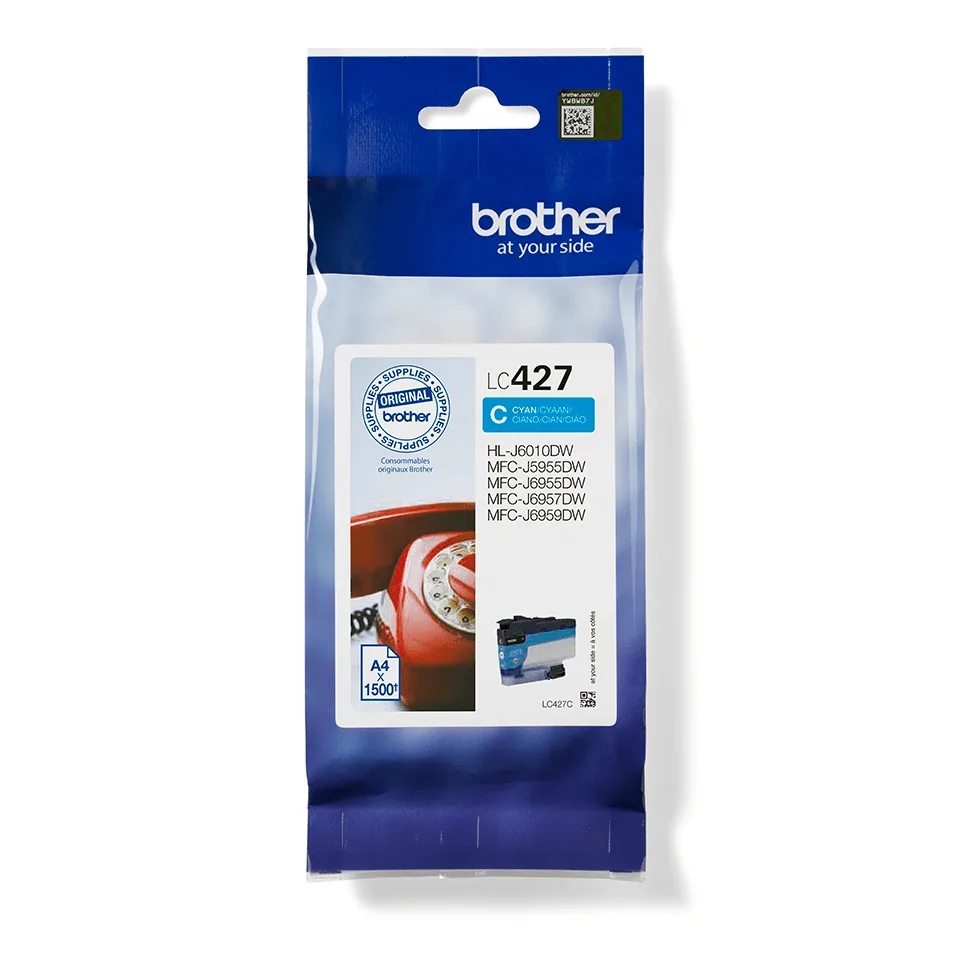 Brother LC427C Druckerpatrone 1 Stück(e) Original Standardertrag Cyan – Bild 1