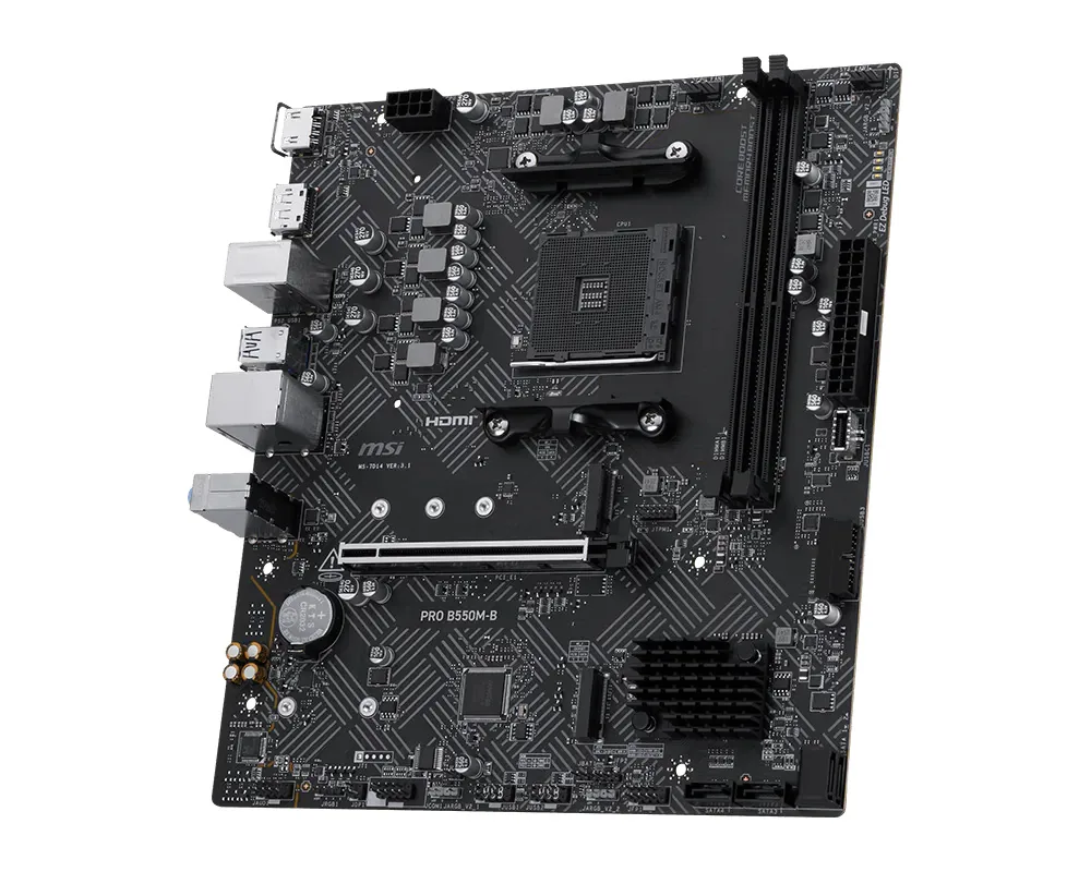 MSI PRO B550M-B Motherboard AMD B550 Sockel AM4 micro ATX – Bild 2