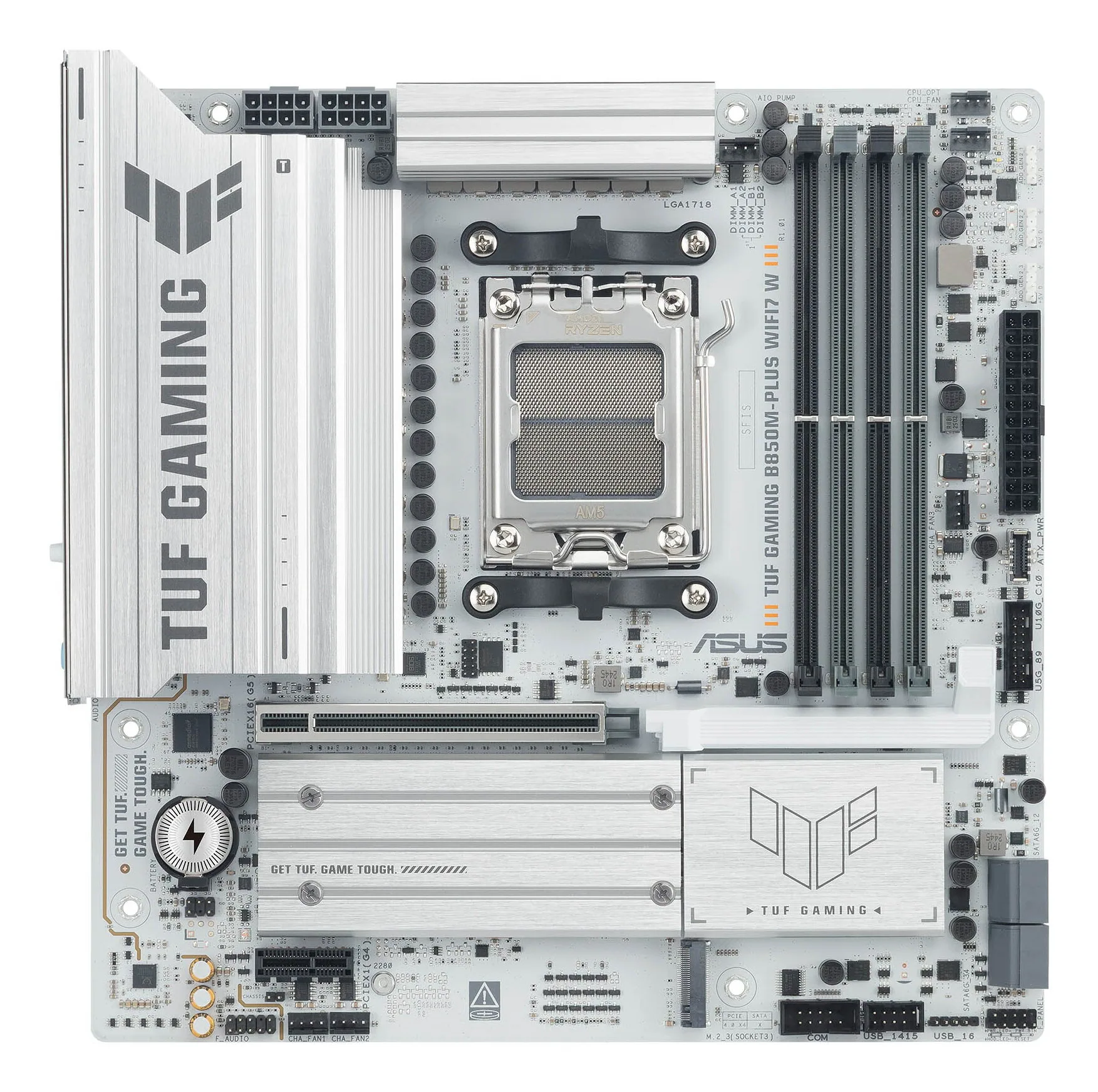 ASUS TUF GAMING B850M-PLUS WIFI7 W AMD B850 Sockel AM5 micro ATX – Bild 1