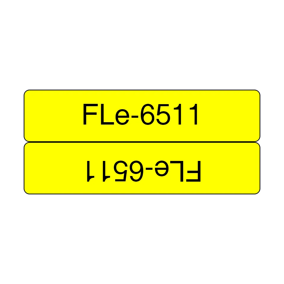 Brother FLE-6511 Etiketten erstellendes Band Schwarz auf gelb – Bild 1
