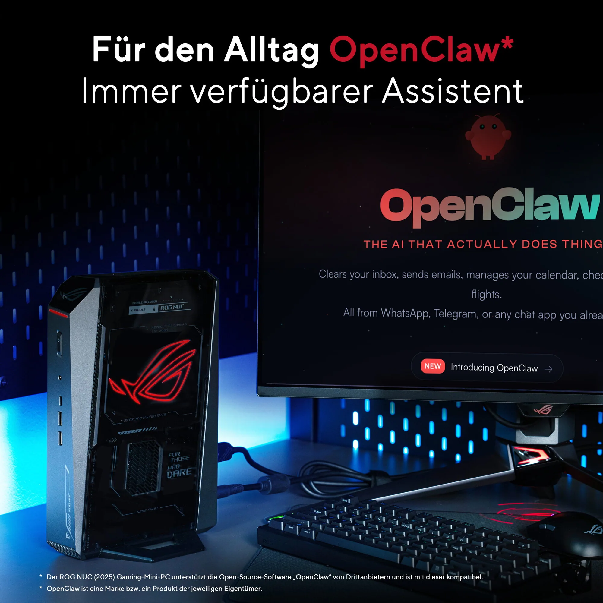 ASUS ROG NUC RNUC15JNK9X28AA2 Intel Core Ultra 9 275HX 32 GB DDR5-SDRAM 2 TB SSD NVIDIA GeForce RTX 5080 Windows 11 Home USFF Mini-PC Schwarz – Bild 7
