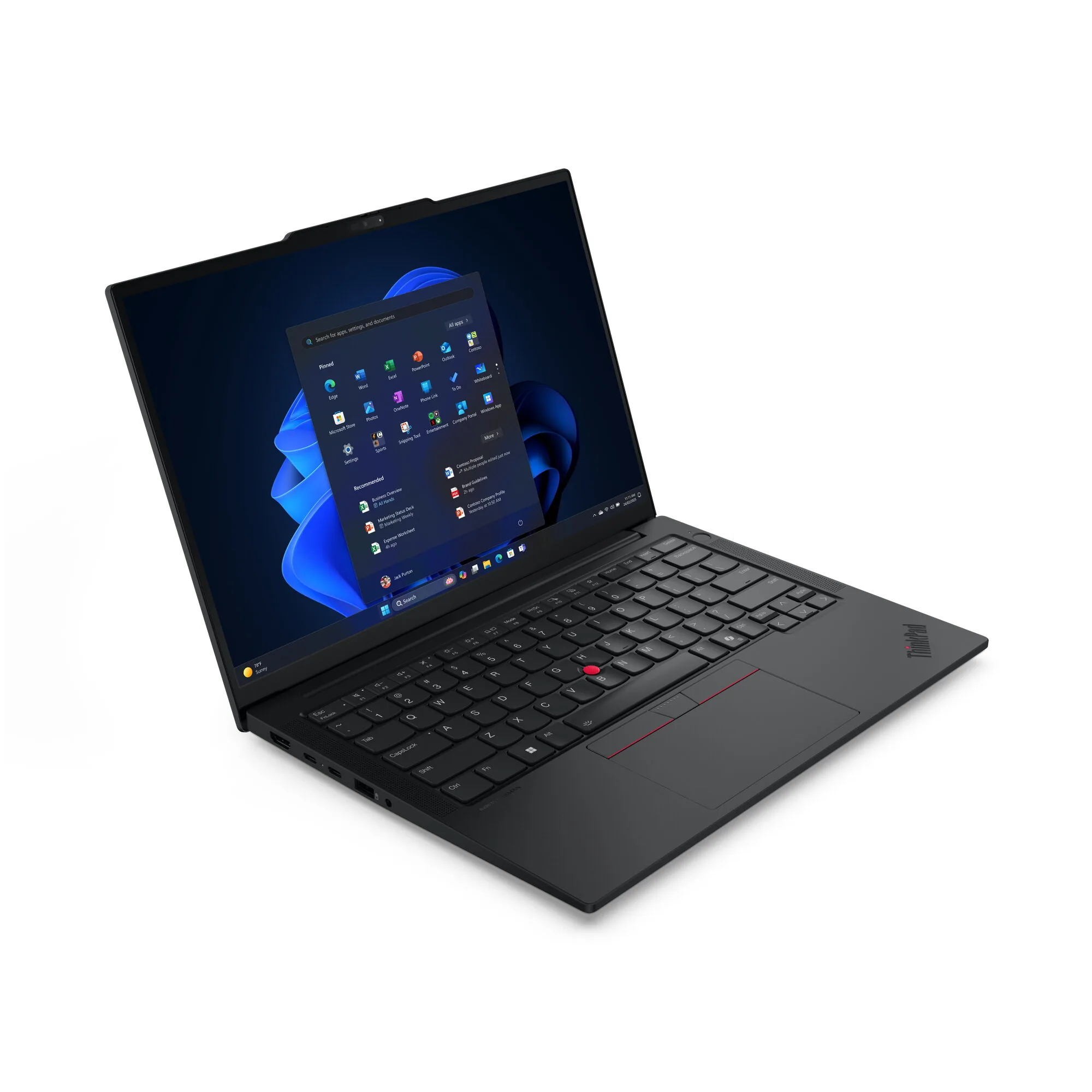 Lenovo ThinkPad E14 Gen 7 (AMD) AMD Ryzen™ 5 220 Laptop 35,6 cm (14") WUXGA 16 GB DDR5-SDRAM 512 GB SSD Wi-Fi 6E (802.11ax) Windows 11 Pro Schwarz Deutsch – Bild 3