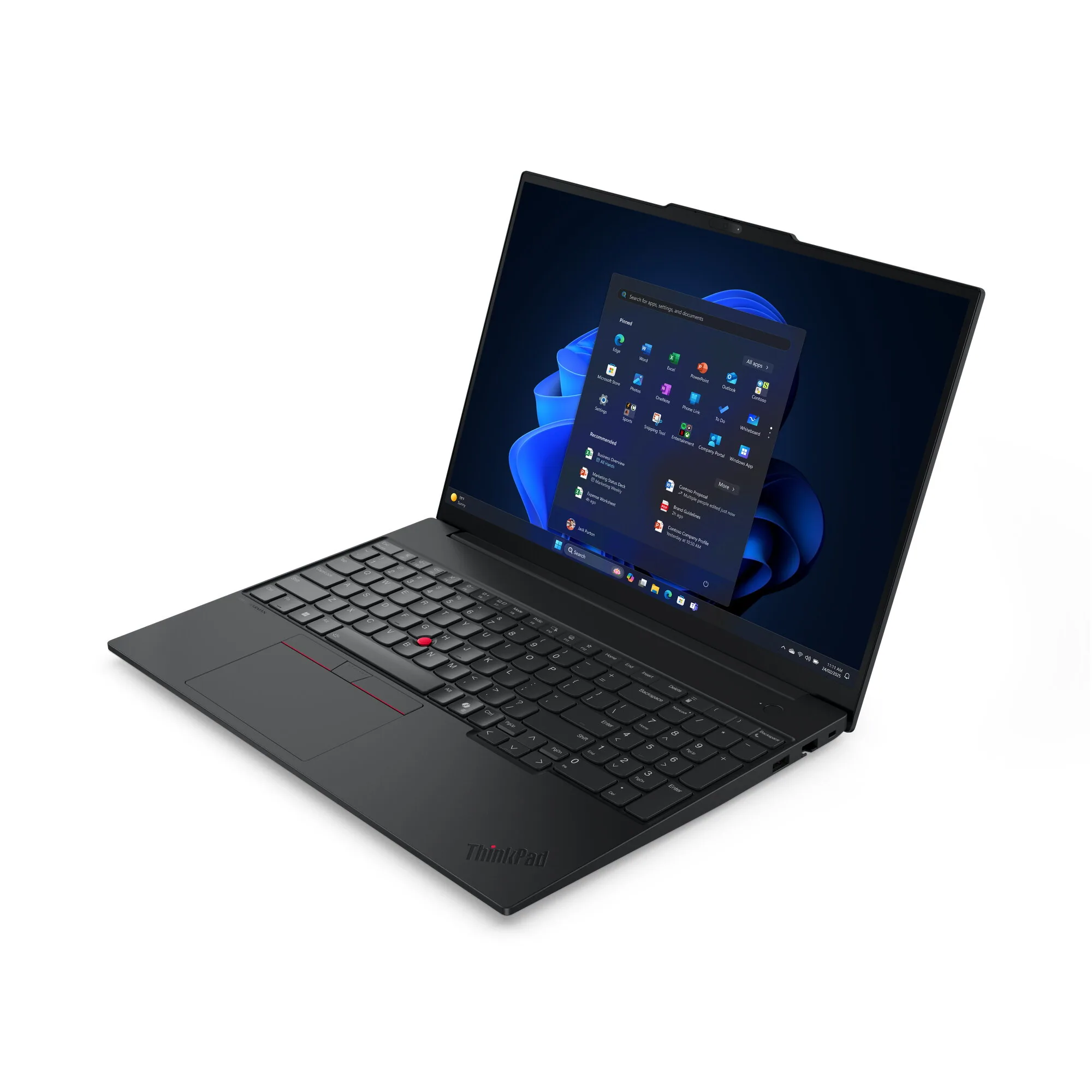 Lenovo ThinkPad E16 Gen 3 (Intel) Copilot+ PC Intel Core Ultra 7 256V Laptop 40,6 cm (16") WUXGA 16 GB LPDDR5x-SDRAM 512 GB SSD Wi-Fi 6E (802.11ax) Windows 11 Pro Schwarz Deutsch – Bild 2
