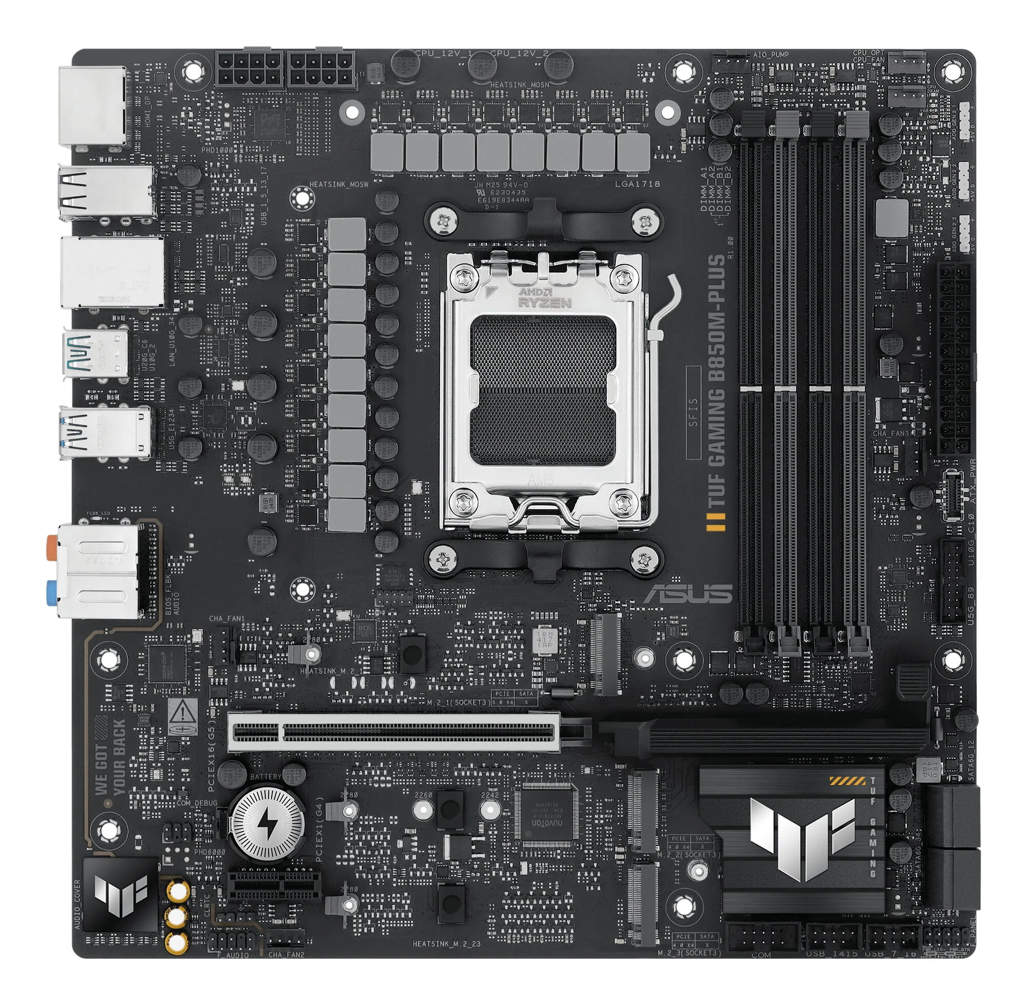 ASUS TUF GAMING B850M-PLUS AMD B850 Sockel AM5 micro ATX – Bild 2