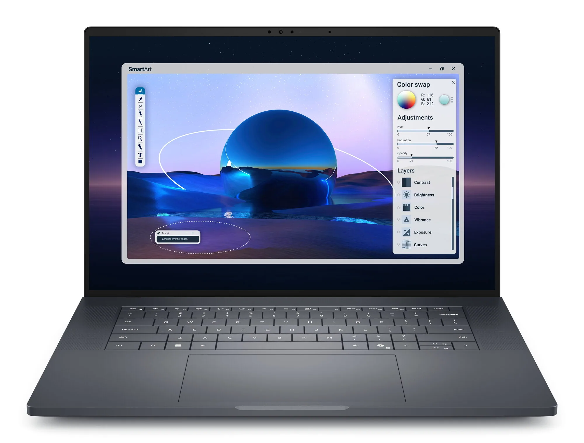 DELL Pro Max 16 Premium MA16250 Intel Core Ultra 9 285H Mobiler Arbeitsplatz 40,6 cm (16") Full HD+ 64 GB LPDDR5x-SDRAM 1 TB SSD NVIDIA RTX PRO 2000 Blackwell Wi-Fi 7 (802.11be) Windows 11 Pro Schwarz Deutsch – Bild 1