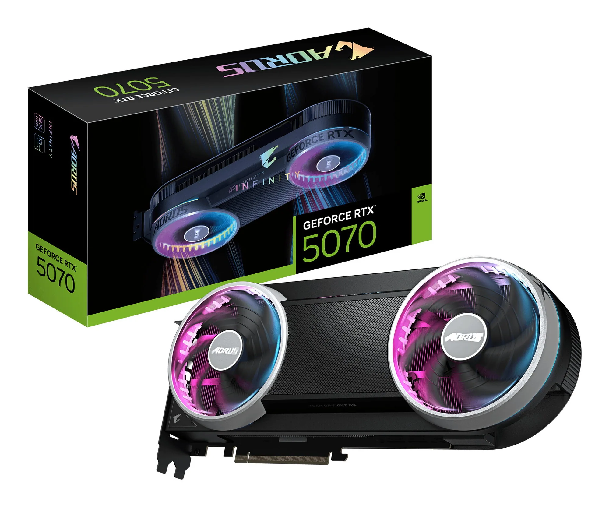 GIGABYTE AORUS GeForce RTX 5070 INFINITY 12G Grafikkarte – Bild 1