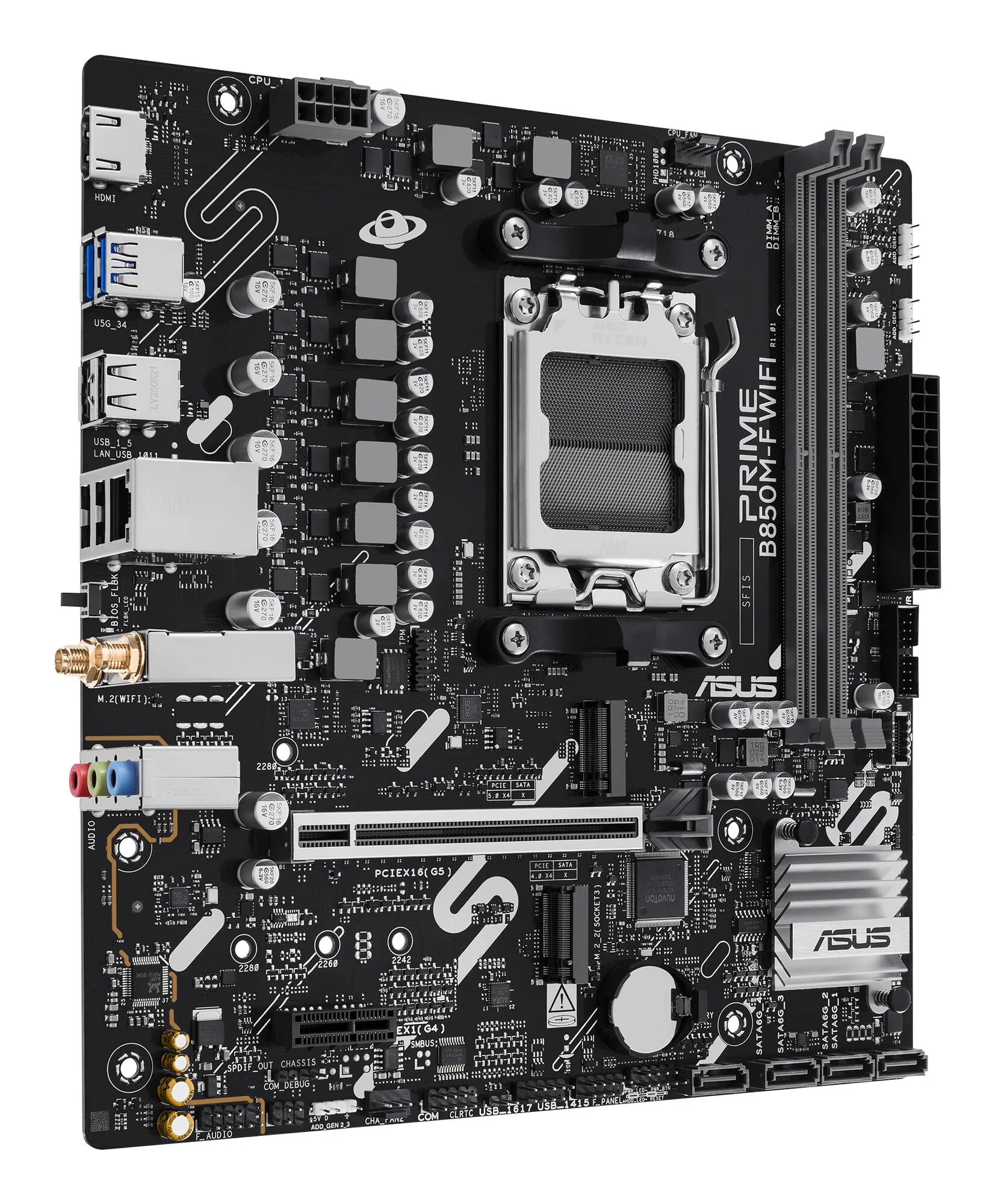 ASUS PRIME B850M-F WIFI AMD B850 Sockel AM5 micro ATX – Bild 2