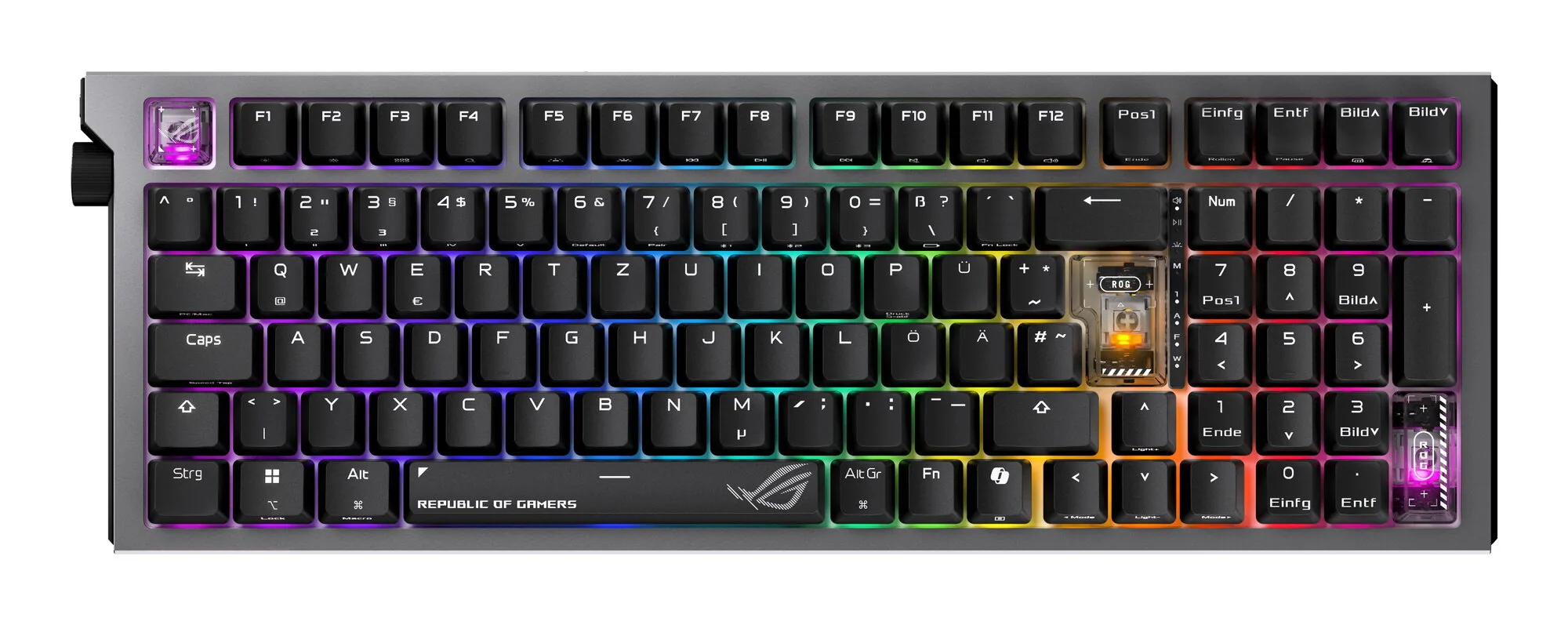 ASUS ROG Strix Morph 96 Wireless Tastatur Gaming USB + RF Wireless + Bluetooth QWERTZ Deutsch Schwarz – Bild 4