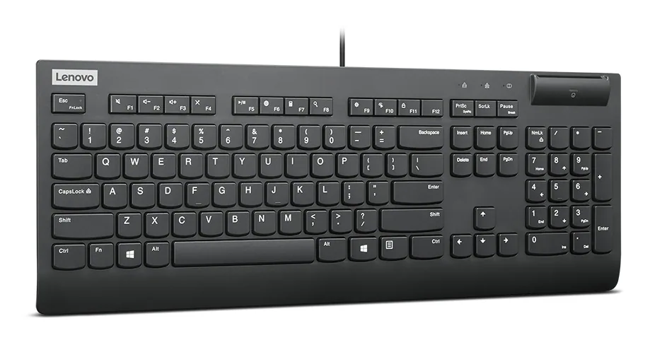 Lenovo Smartcard Wired Keyboard II Tastatur Heimbüro USB US Englisch Schwarz – Bild 3