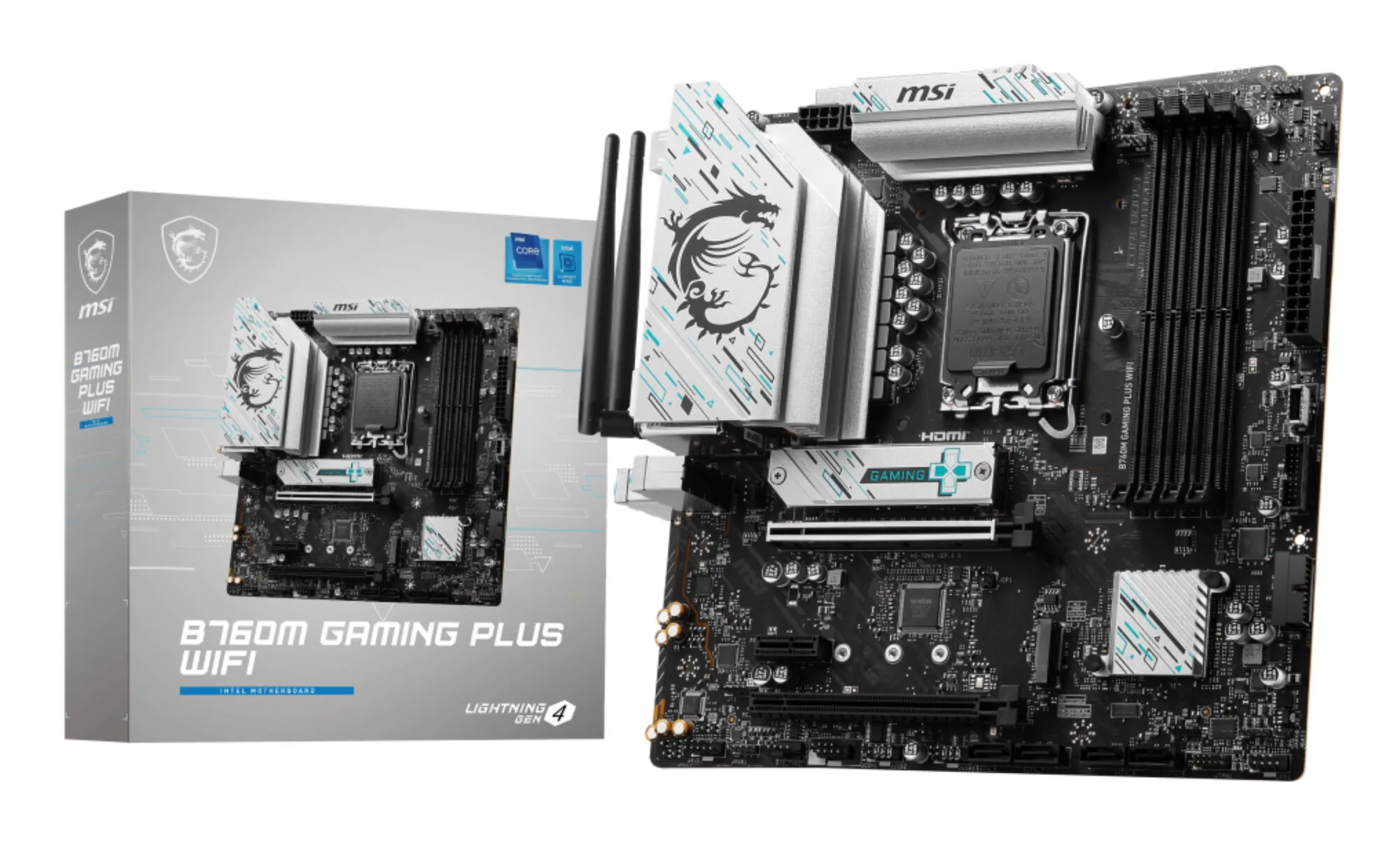 MSI B760M GAMING PLUS WIFI Motherboard Intel B760 LGA 1700 micro ATX – Bild 1