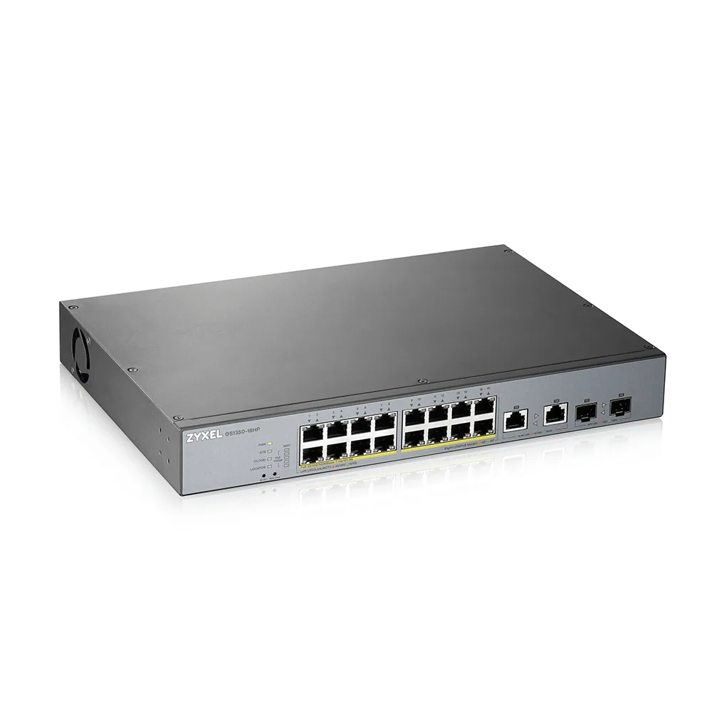 Zyxel GS1350-18HP-EU0101F Netzwerk-Switch Managed L2 Gigabit Ethernet (10/100/1000) Power over Ethernet (PoE) Grau – Bild 1