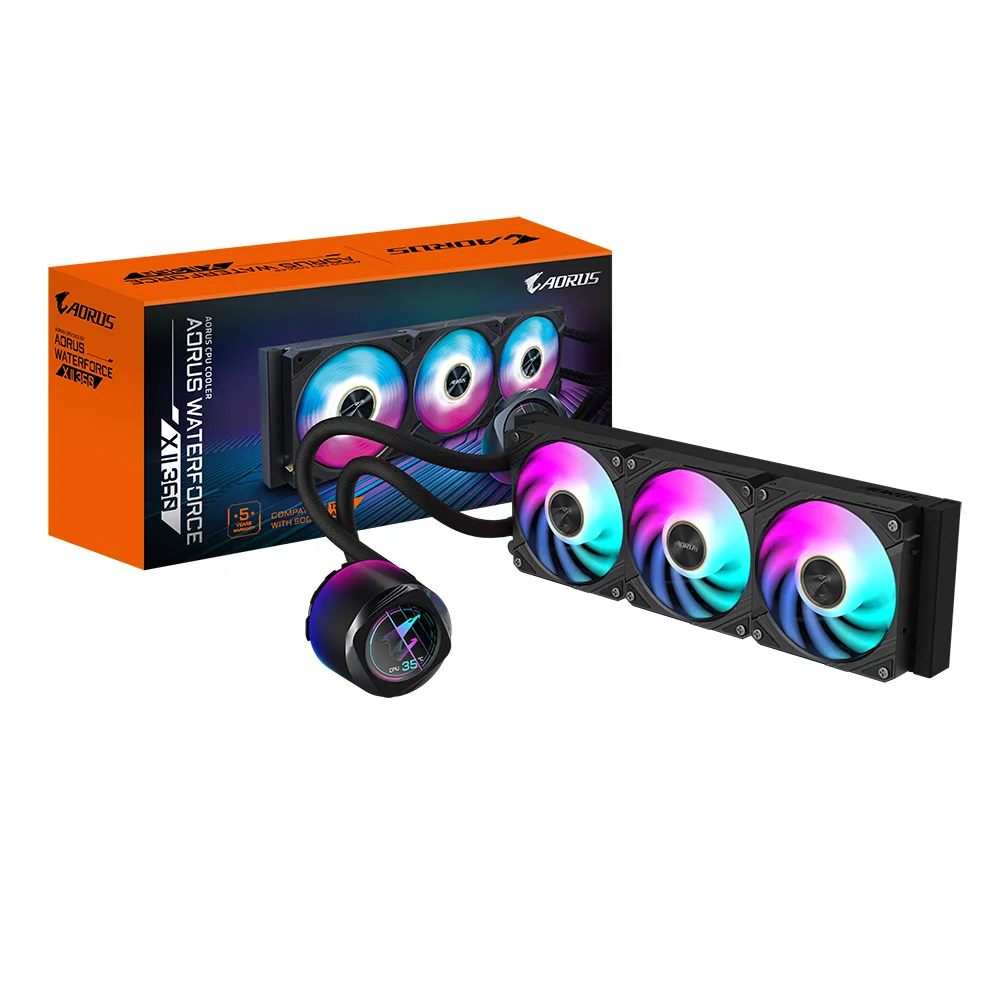 GIGABYTE AORUS WATERFORCE X II 360 AIO Flüssigkeits-CPU-Kühler – Bild 1