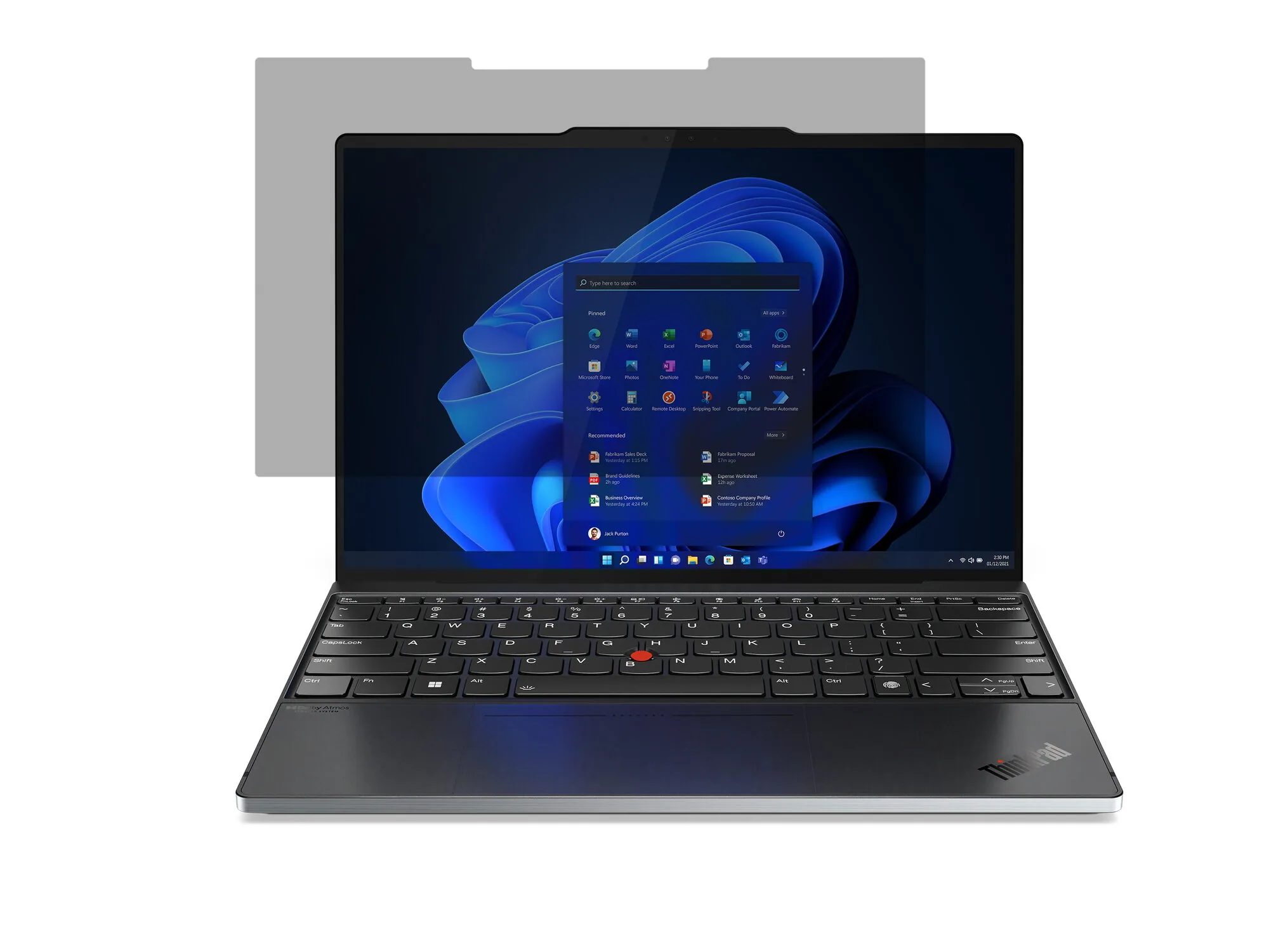 Lenovo 4XJ1U03942 Blickschutzfilter 33,8 cm (13.3") Laptop Rahmenloser Blickschutzfilter – Bild 1