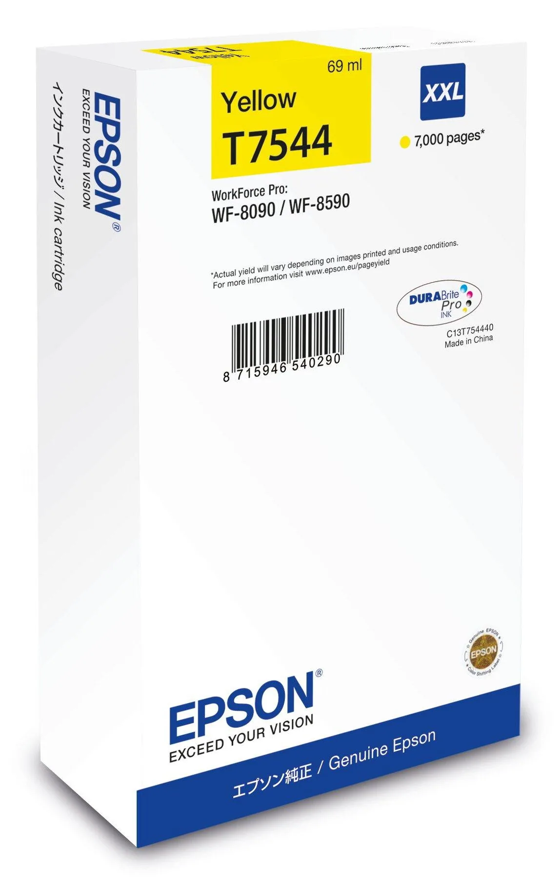 Epson C13T75444N Druckerpatrone 1 Stück(e) Original Hohe (XL-) Ausbeute Gelb – Bild 1