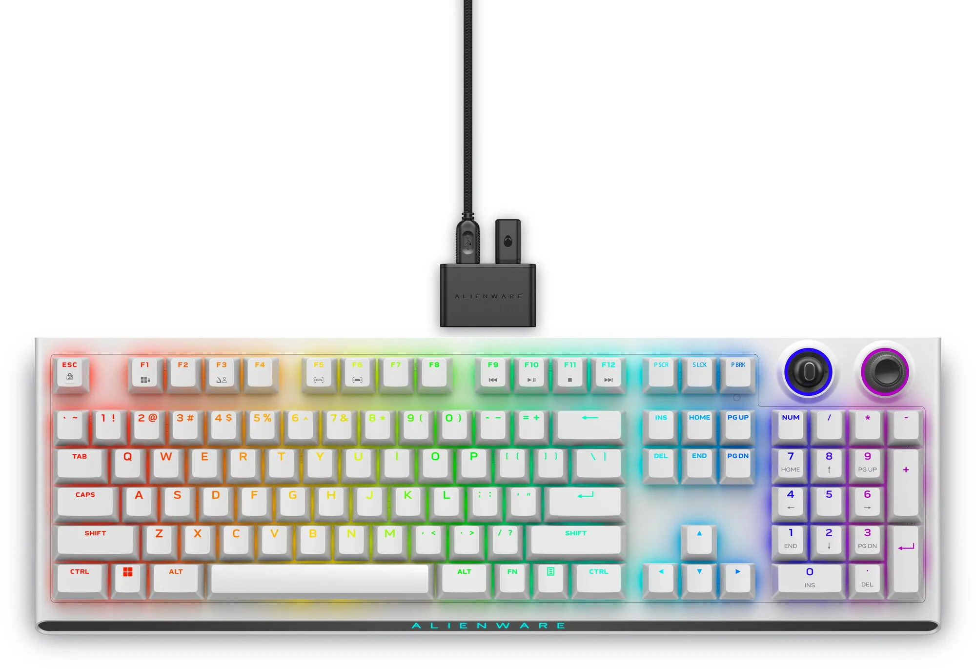 Alienware Tri-Mode AW920K Tastatur Gaming USB + RF Wireless + Bluetooth Weiß – Bild 1