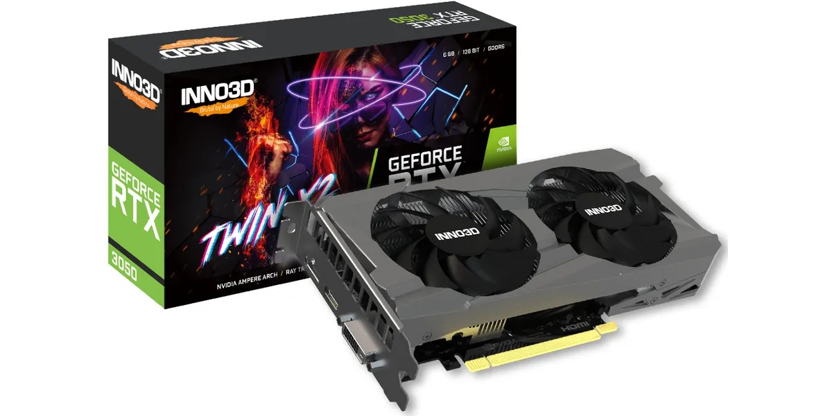 Inno3D RTX3050 Twin X2 6 GB GDDR6 HDMI DVI DP, V2