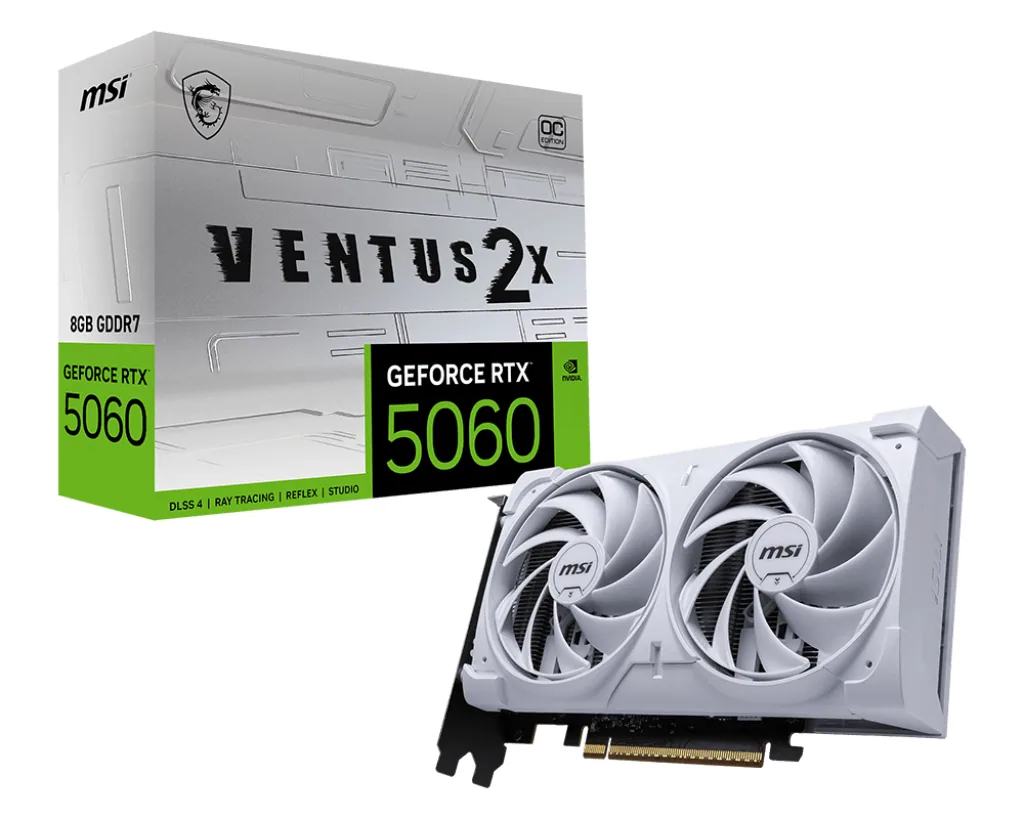 MSI GeForce RTX 5060 8G VENTUS 2X OC WHITE NVIDIA 8 GB GDDR7 – Bild 1