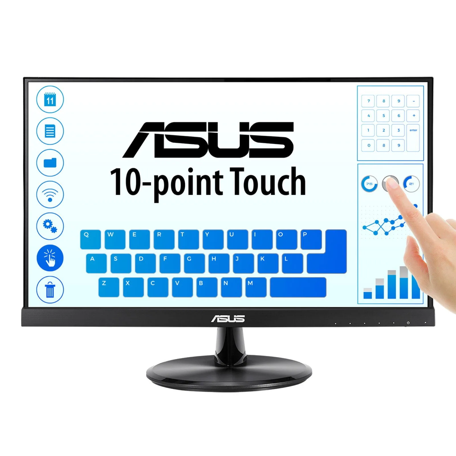 ASUS VT229H Computerbildschirm 54,6 cm (21.5") 1920 x 1080 Pixel Full HD LED Touchscreen Schwarz – Bild 1
