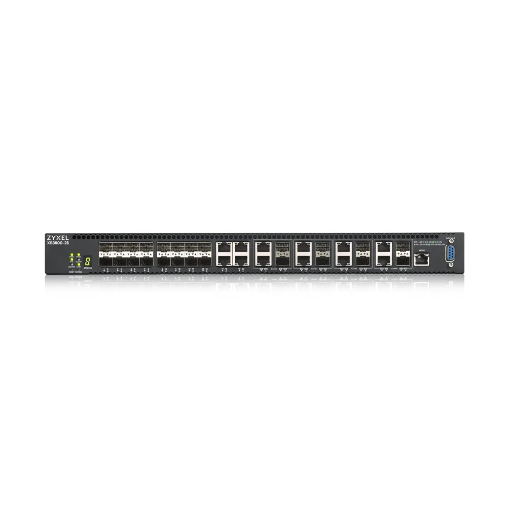 Zyxel XS3800-28 Managed L2+ 10G Ethernet (100/1000/10000) Schwarz – Bild 2