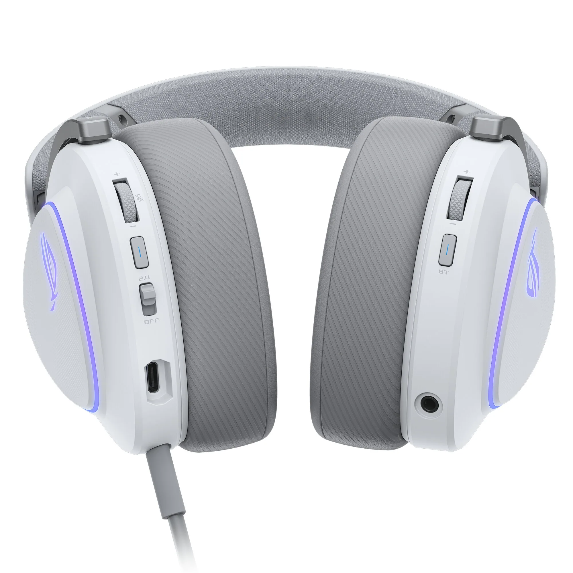 ASUS ROG Delta II Kopfhörer Verkabelt & Kabellos Kopfband Gaming USB Typ-C Bluetooth Weiß – Bild 7