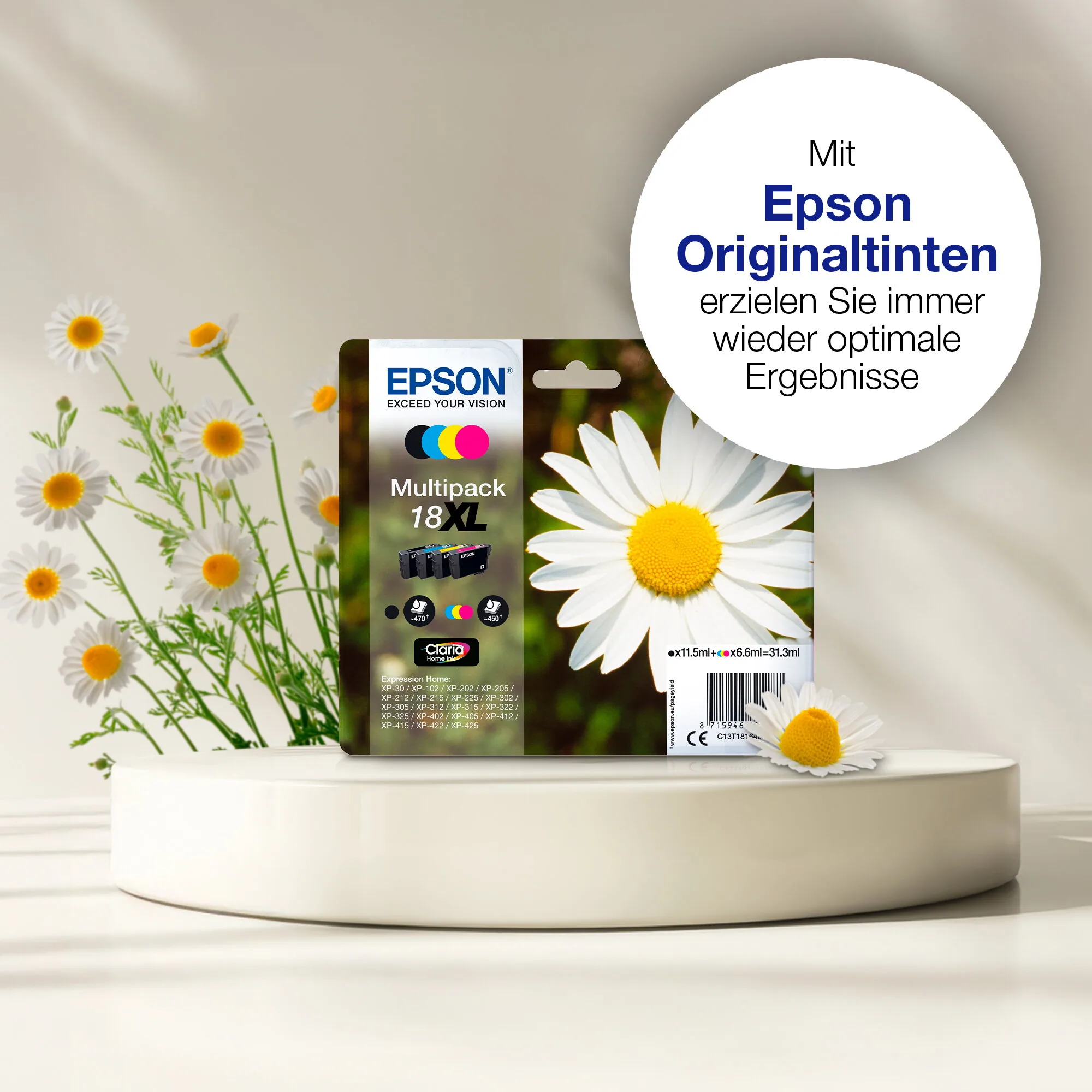 Epson Daisy 18 Gänseblume Claria Home Multipack 4 Farben Tinte – Bild 4
