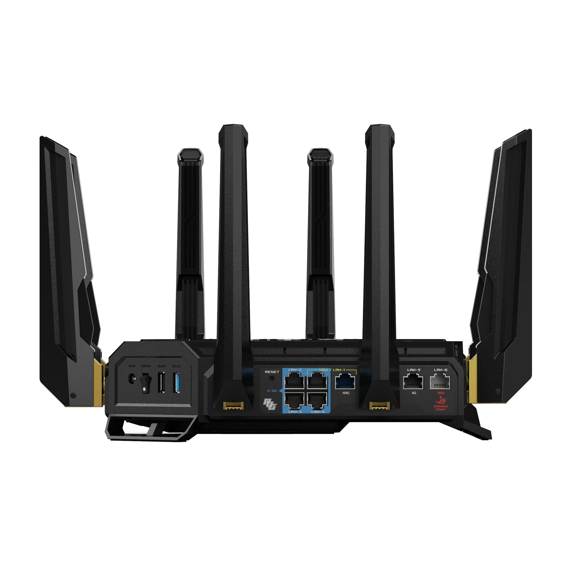 ASUS ROG Rapture GT-BE98 WLAN-Router 10 Gigabit Ethernet Quad-band (2.4 GHz / 5 GHz-1 / 5 GHz-2 / 6 GHz) Schwarz – Bild 5