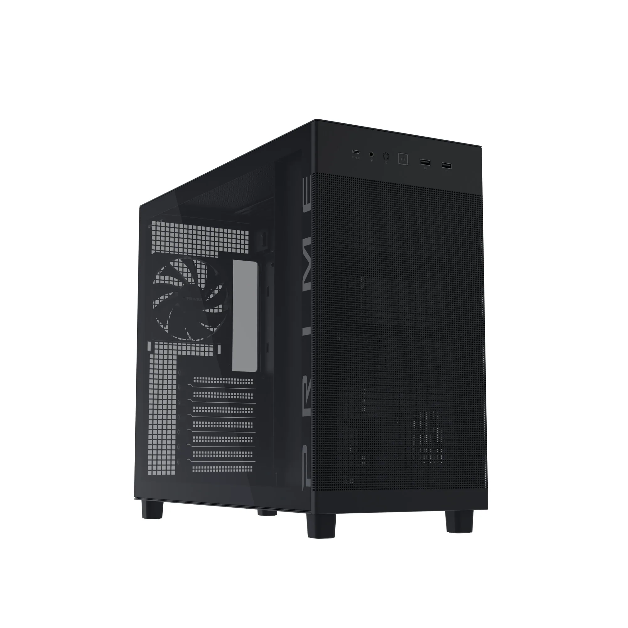 ASUS PRIME AP303 TG Black Midi Tower Schwarz – Bild 2
