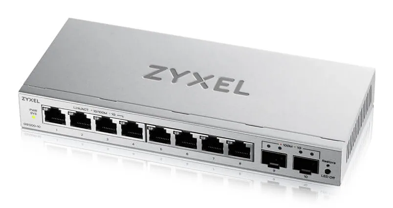 Zyxel GS1200-10v3 Managed L2 Gigabit Ethernet (10/100/1000) Desktop Grau – Bild 1