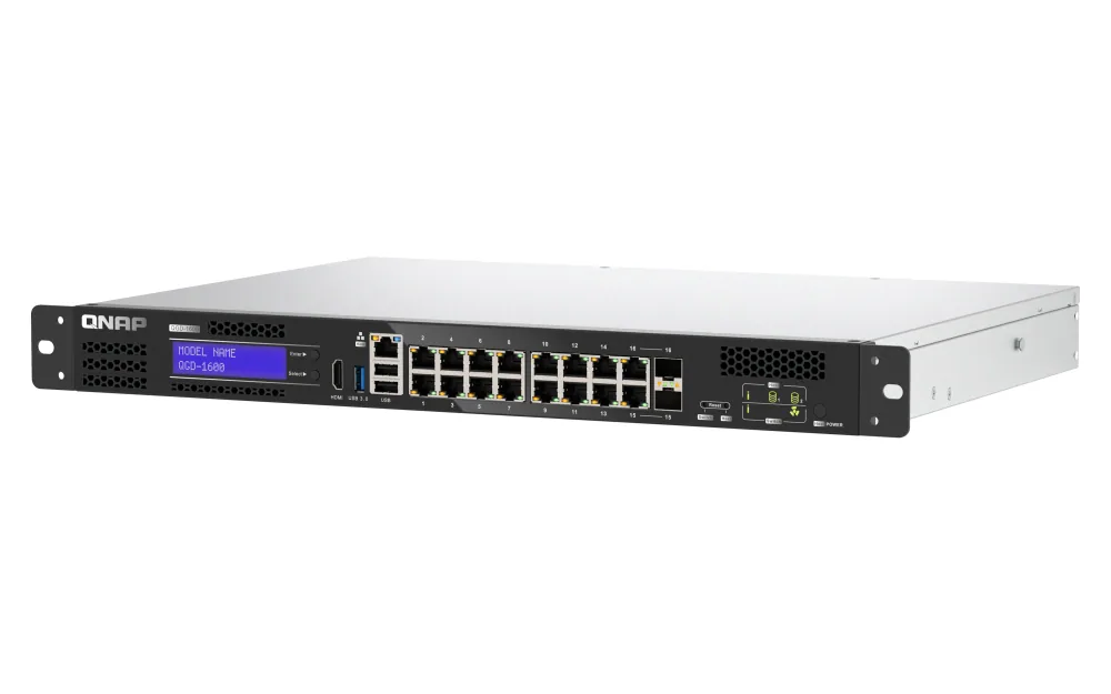 QNAP QGD-1600 Managed Gigabit Ethernet (10/100/1000) 1U Schwarz, Grau – Bild 3