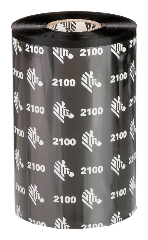 Zebra 2100 Wax Thermoband 450 m Schwarz – Bild 1