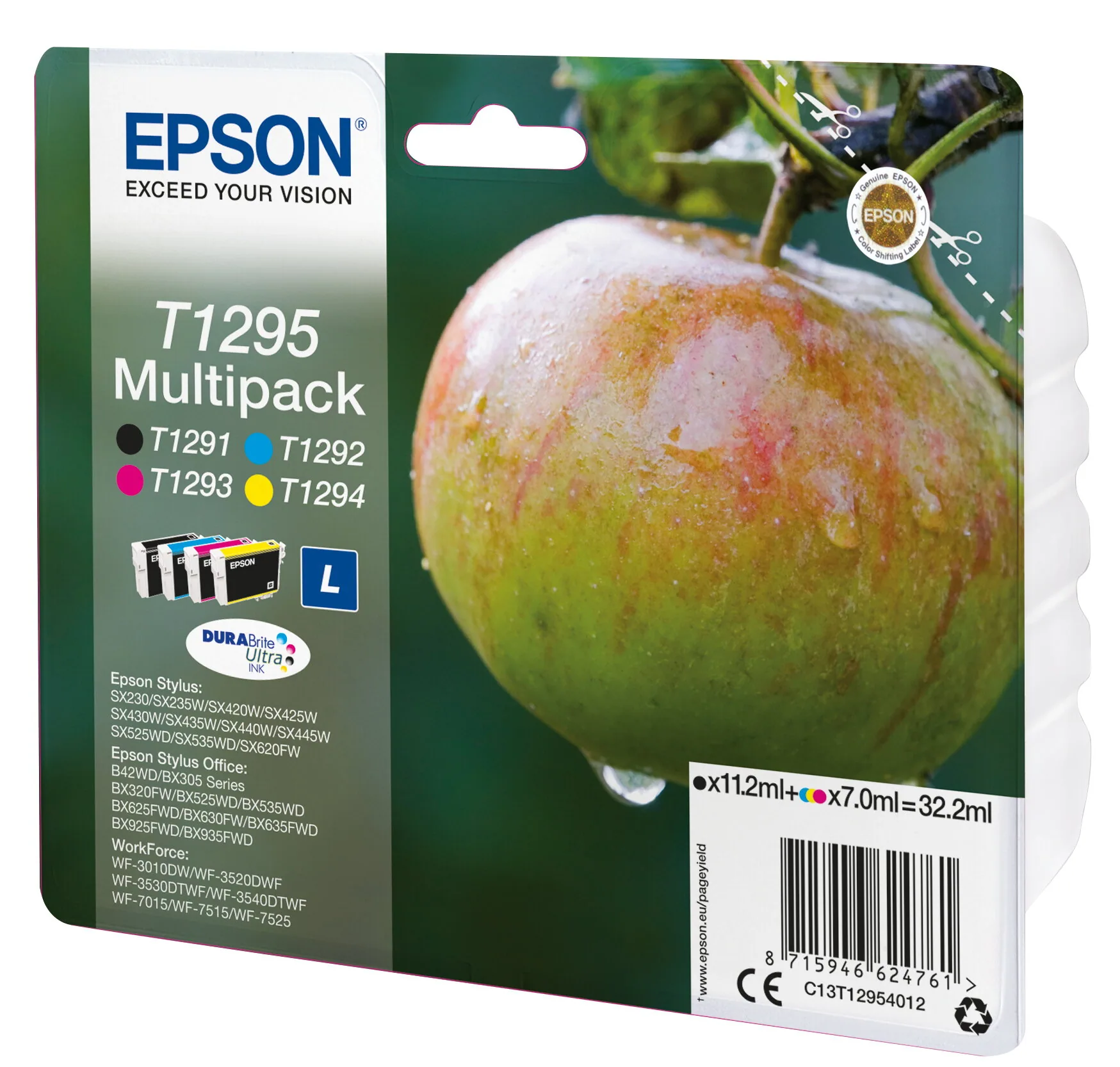 Epson Apple T1295 Apfel DURABrite Ultra Multipack 4 Farben Tinte – Bild 6