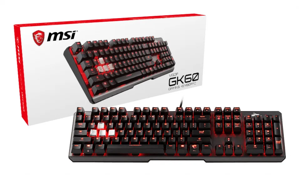 MSI Vigor GK60 Tastatur Gaming USB QWERTZ Deutsch Schwarz – Bild 5